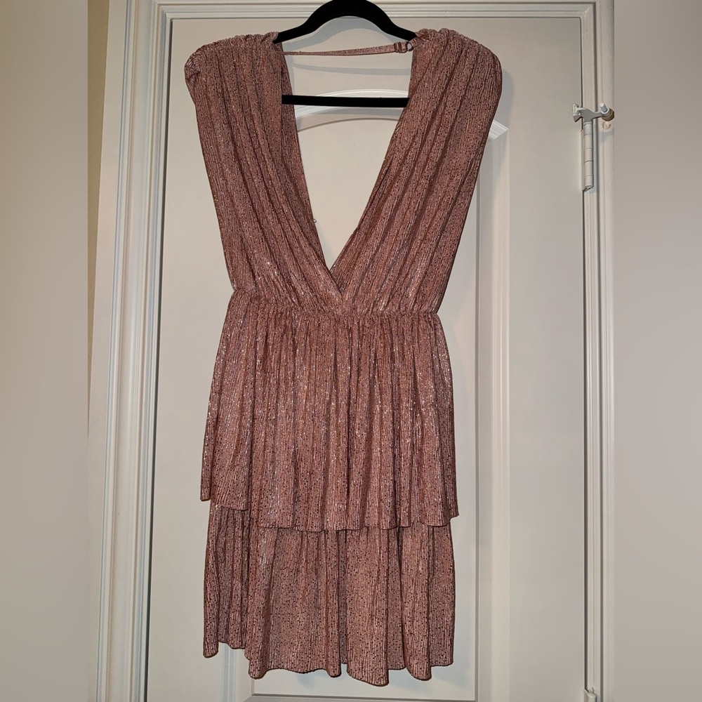Sabina Musayev Shimmering Pink‎ Mini size small  Dress - Picture 6 of 8